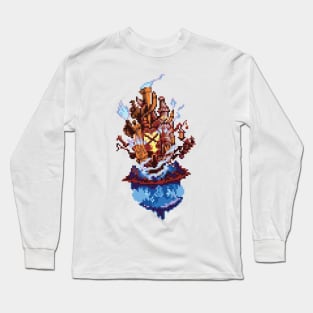 Hollow Bastion Pixel Art Long Sleeve T-Shirt